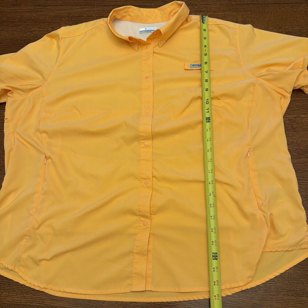 Columbia PFG Omnishade Women’s 3X Short Sleeve Orange Shirt - Picture 8 of 15